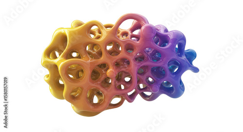 Abstract Honeycomb Structure Transparent Background 3d Cell Biology Illustration