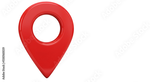 Free Download 3d Rendering of Shiny Red Location Pin Pointer on Transparent Background - GFXLoad