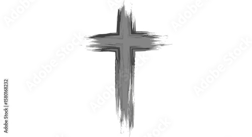 Textured Gray Cross Depicting Faith and Religious Symbolism.