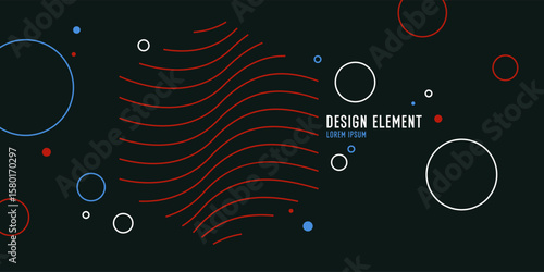 Background with abstract shapes. A template for design and creativity. The composition of the figures. The illustration is in a modern style, simple and concise design.