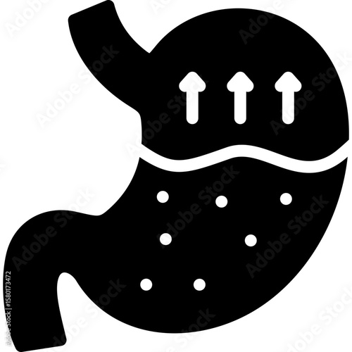 gerd icon illustration design with solid