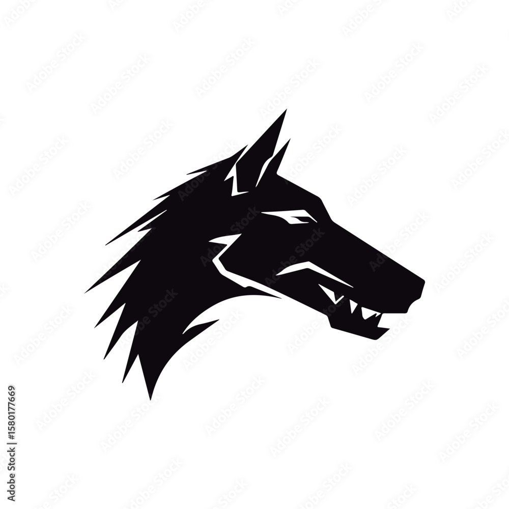 Fototapeta premium Coloring book for kids wolf vector.