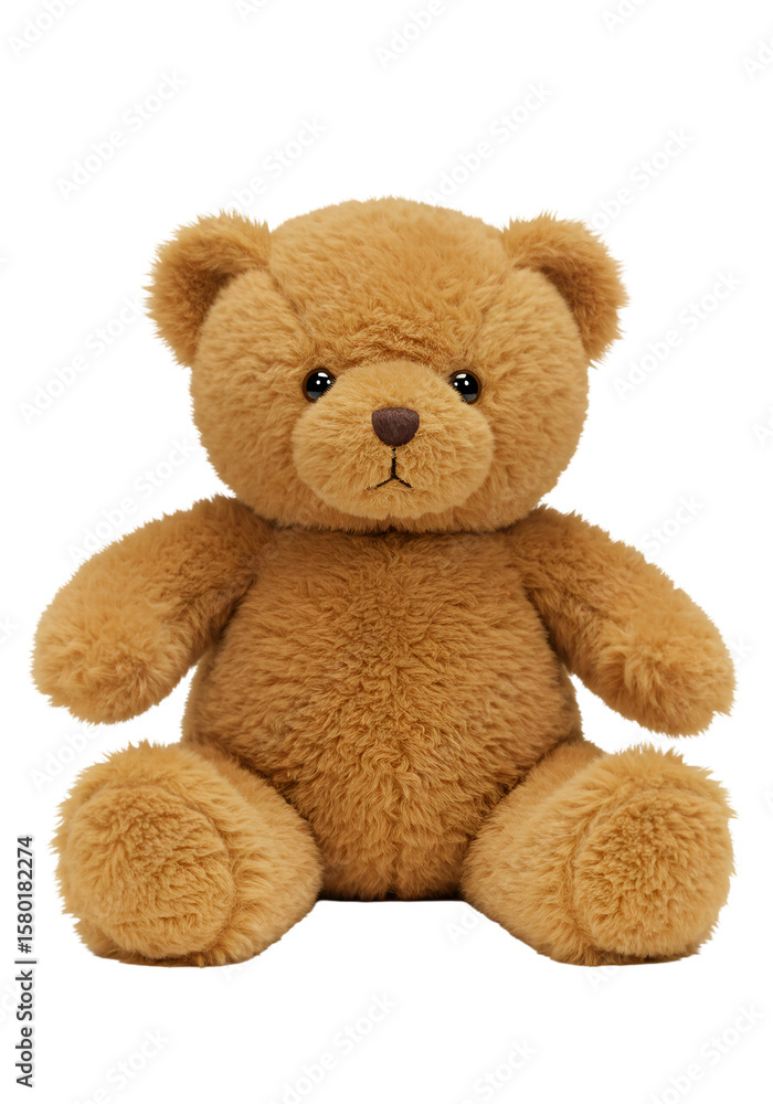 Fototapeta premium Illustration of a Teddy Bear Plush Toy Animal Sitting Isolated in Studio