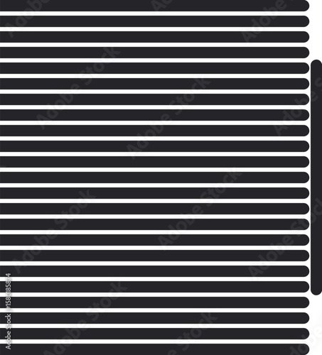 Striped horizontal texture with thick lines and one vertical line.
