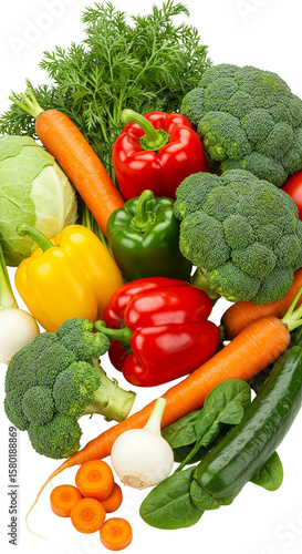 Healthy Eating Still Life Vegetables Fresh Diet on Transparent Background