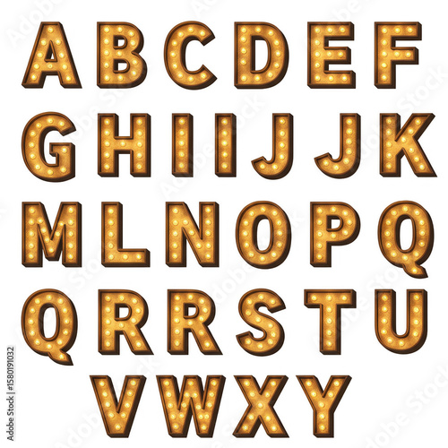 Illuminated Alphabet Vintage Retro Light Glowing Letters for Celebration