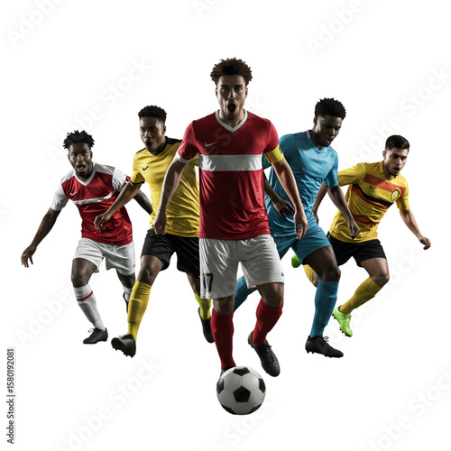 Group Of Soccer Players Team Ready for Football Game Transparent Png