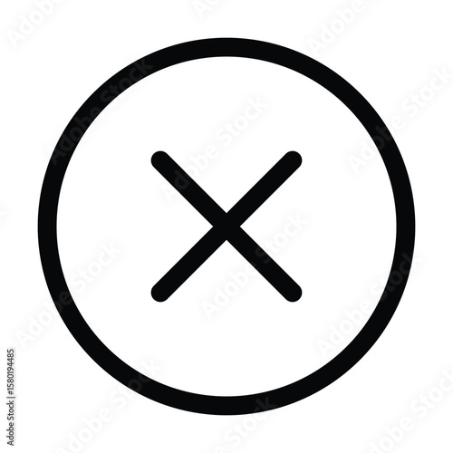 X mark icon for close, cancel, or delete actions