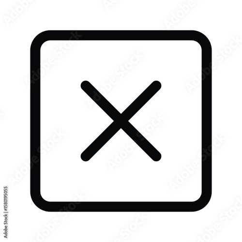 X mark icon for close, cancel, or delete actions