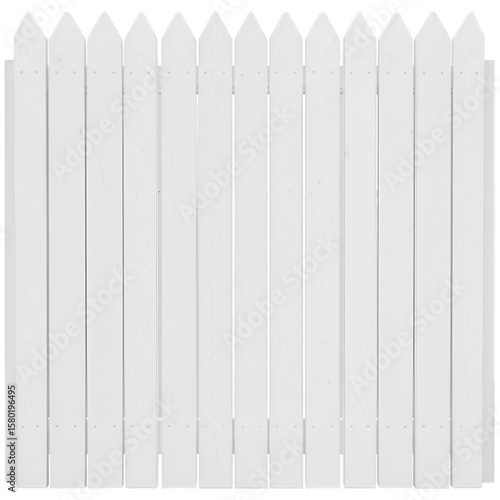 Illustration of a White Picket Fence for Garden or Yard Boundary