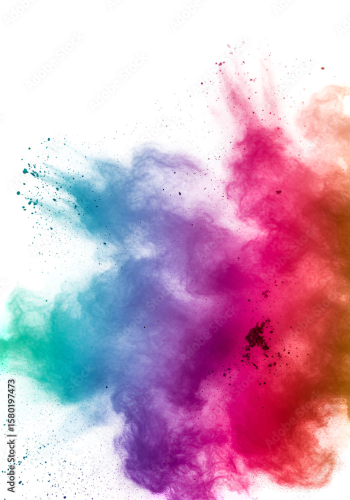 Obraz premium Abstract Colorful Powder Explosion Splash Background Color Smoke Art Paint