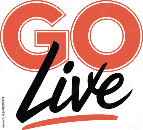 Go Live Announcement Bold Red and Black Typography on White