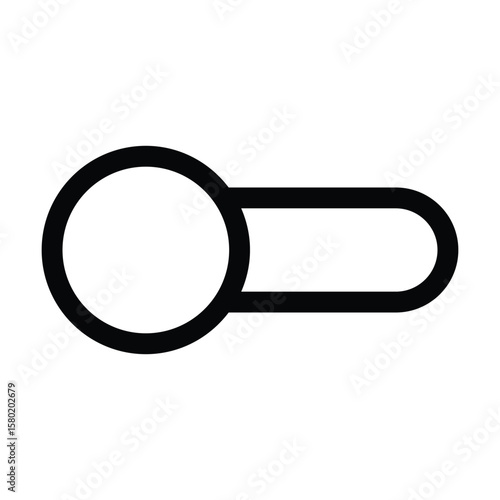 Outline toggle icon for switch controls and settings