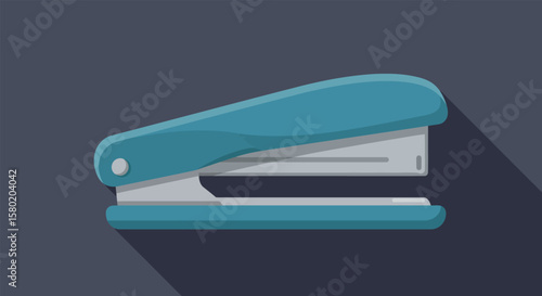 Blue Stapler on Dark Background
