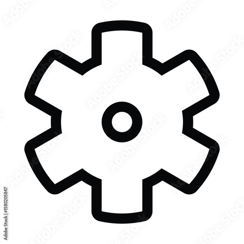 Outline settings icon for options, preferences, or configuration