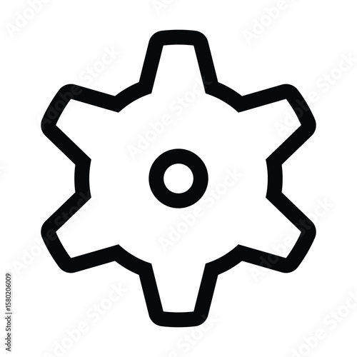 Outline settings icon for options, preferences, or configuration