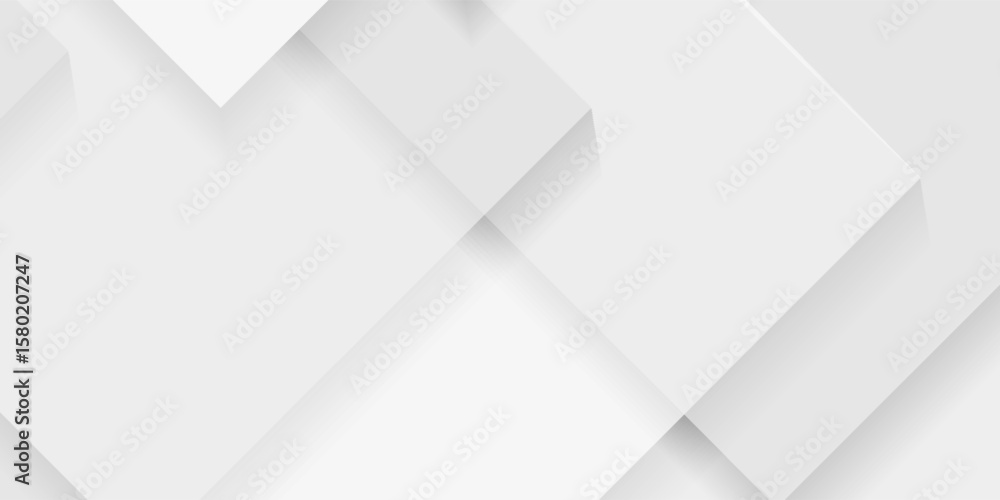 Fototapeta premium Modern abstract white backdrop with elegant shape design. Abstract white geometric shape background