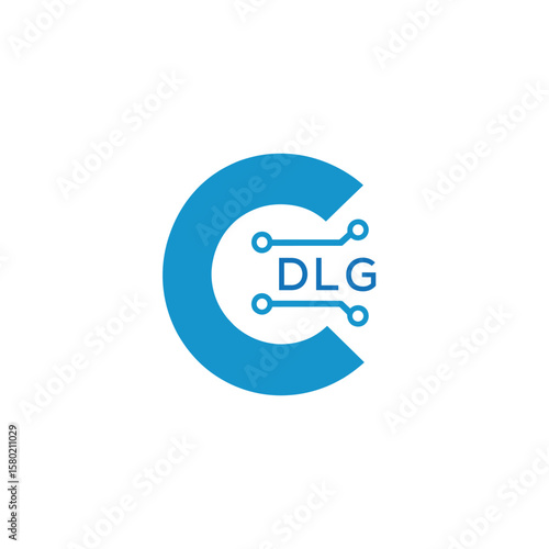 Classic Shield Logo with Stars and DLG Letters – Premium Badge or Security Brand Identity. DLG Letter Logo.
