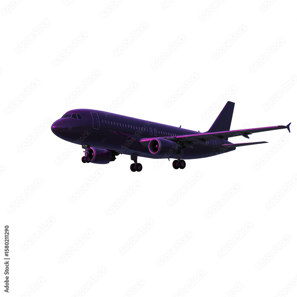 Obraz premium Isolated Airplane Flying Through Air Transportation Travel