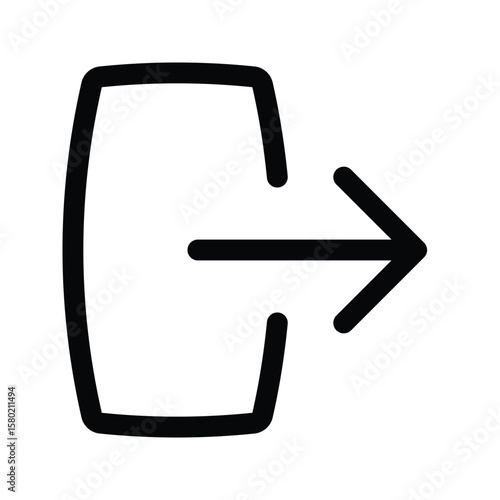 Outline log out icon for sign-out or exit functionality