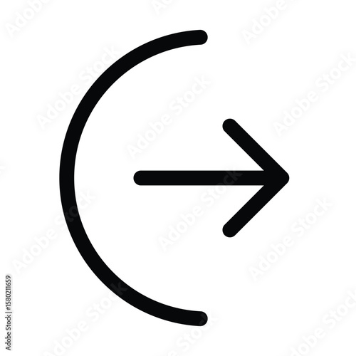 Outline log out icon for sign-out or exit functionality