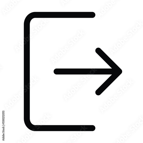 Outline log out icon for sign-out or exit functionality