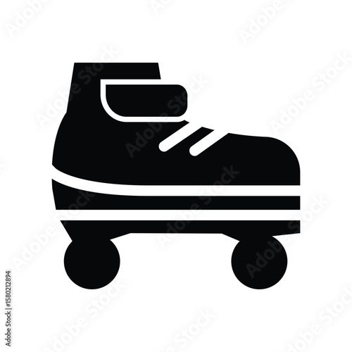 roller skate glyph icon illustration vector graphic.eps