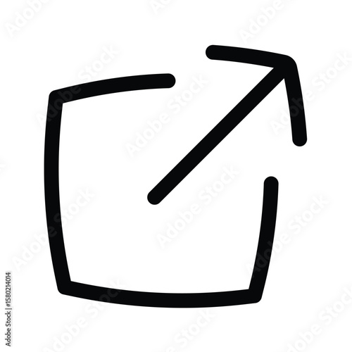 Outline external link icon for outside URL or new window