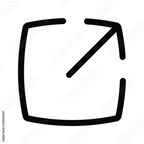 Outline external link icon for outside URL or new window