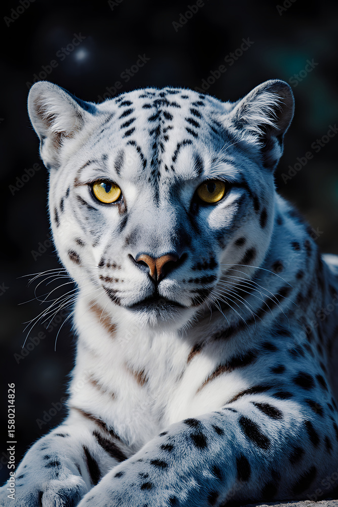 Obraz premium High quality fantasy animal portrait in dark forest