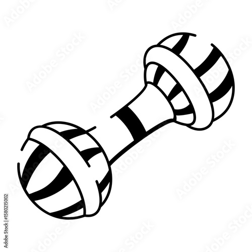 A drawing style icon representing chew toy 
