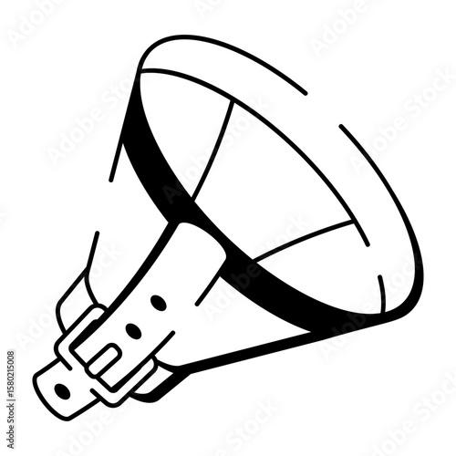 A drawing style icon representing cone collar 
