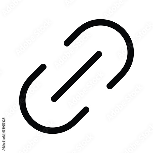 Outline link icon for URL, chain, or hyperlink representation