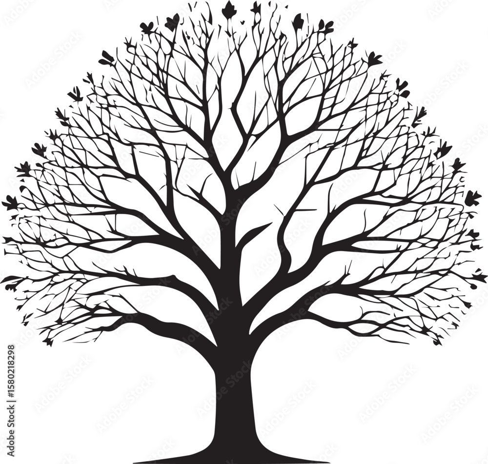 Obraz premium Tree silhouette Vector | Minimalist & Trendy Tree Silhouette Design | Unique & Stylish Tree Artwork for Vector design 