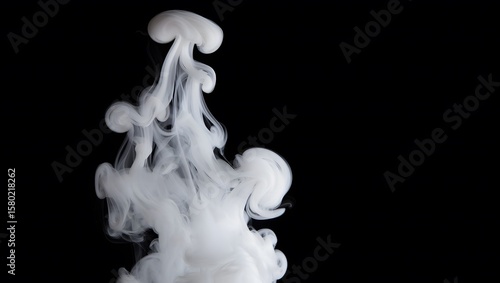 smoke on black background