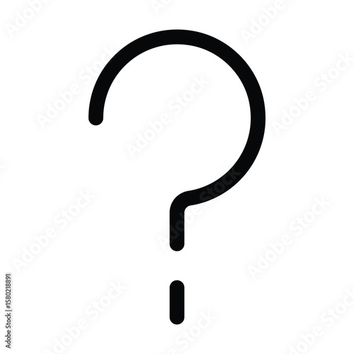 Outline help icon for questions, support, and assistance