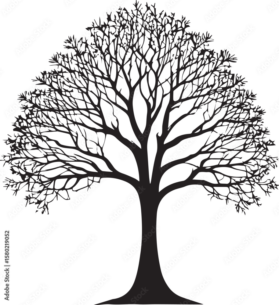 Obraz premium Tree silhouette Vector | Minimalist & Trendy Tree Silhouette Design | Unique & Stylish Tree Artwork for Vector design