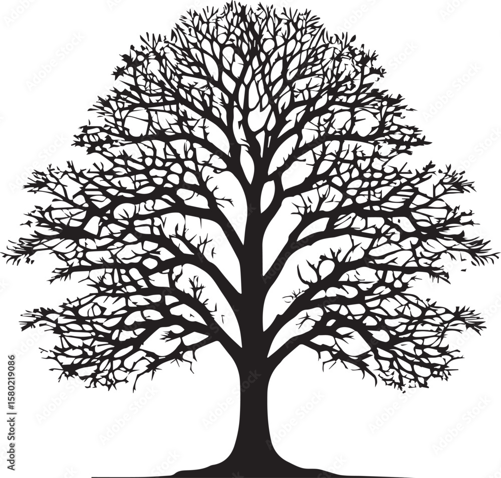 Obraz premium Tree silhouette Vector | Minimalist & Trendy Tree Silhouette Design | Unique & Stylish Tree Artwork for Vector design