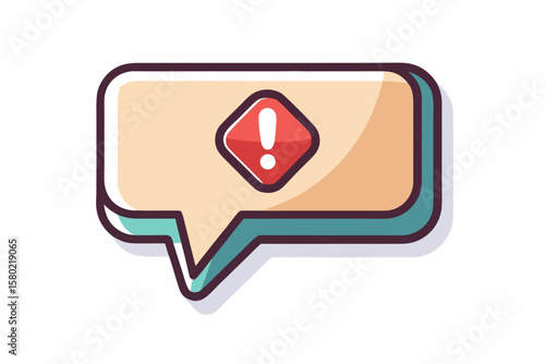 message bubble exclamation alert warning icon notify