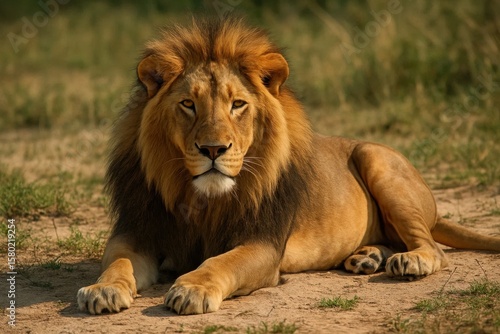 Wallpaper Mural A Lion's Serene Moment in the Wild Torontodigital.ca