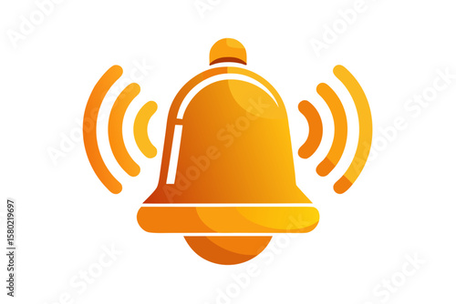 orange bell icon sound notification alert