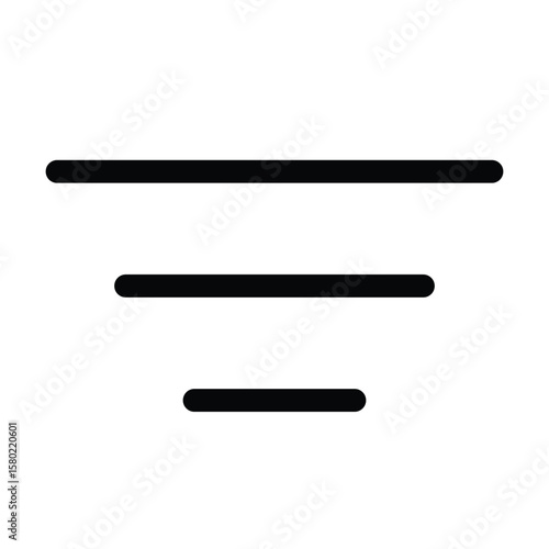 Outline filter icon to sort, organize, or refine results