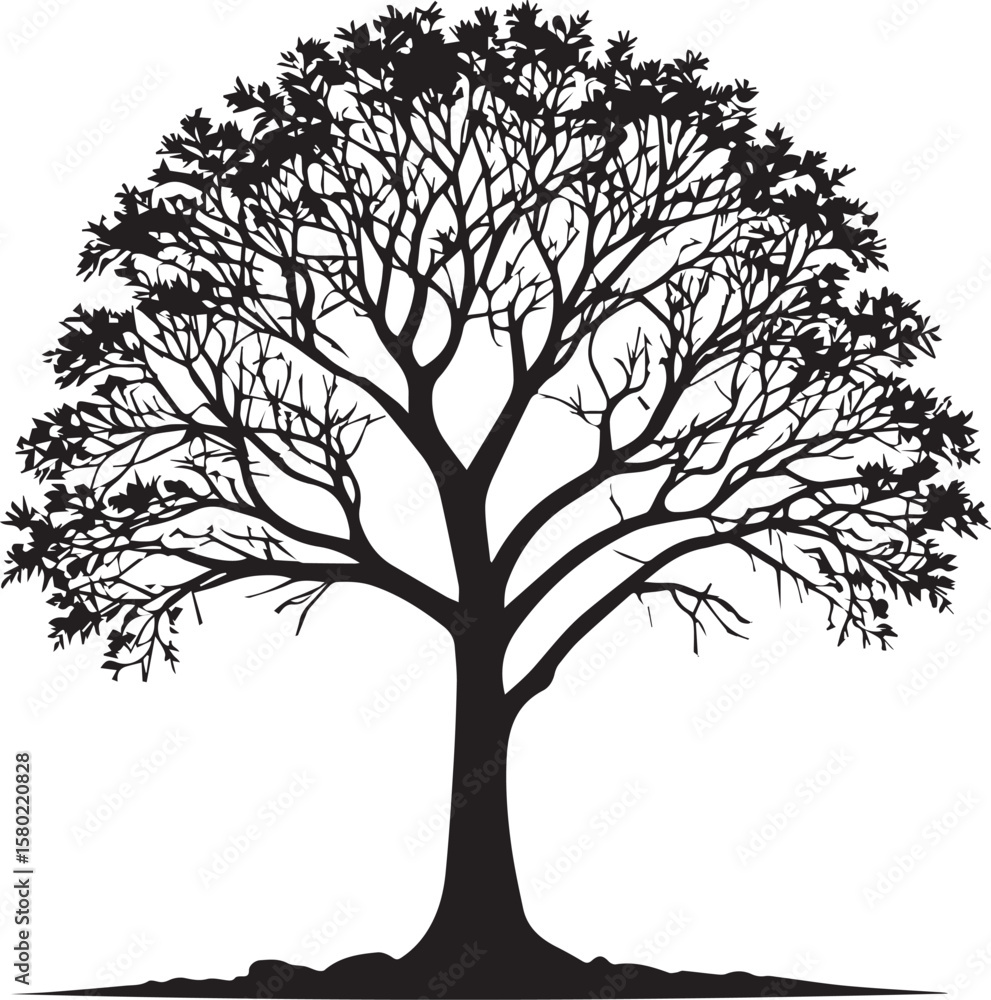 Obraz premium Tree silhouette Vector | Minimalist & Trendy Tree Silhouette Design | Unique & Stylish Tree Artwork for Vector design 
