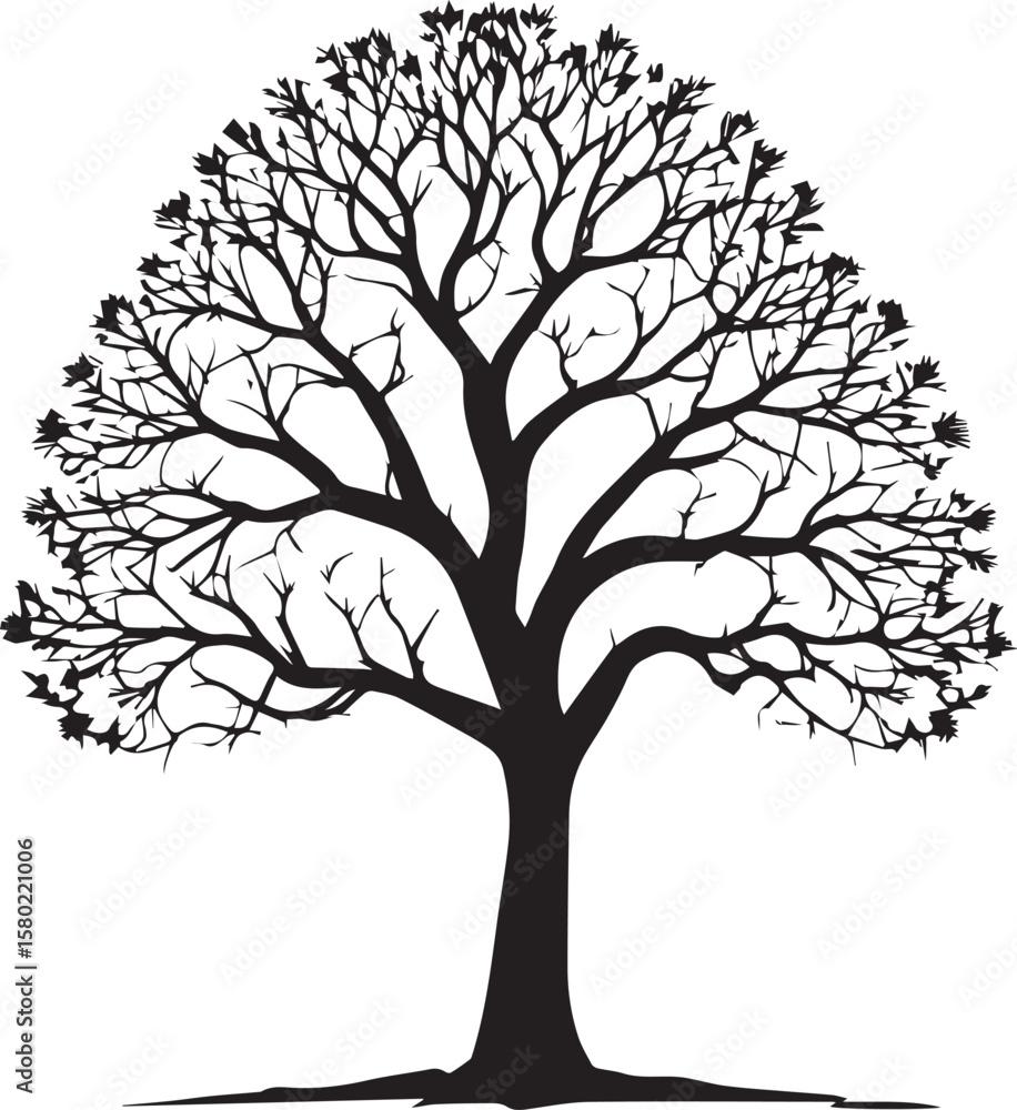 Obraz premium Tree silhouette Vector | Minimalist & Trendy Tree Silhouette Design | Unique & Stylish Tree Artwork for Vector design 