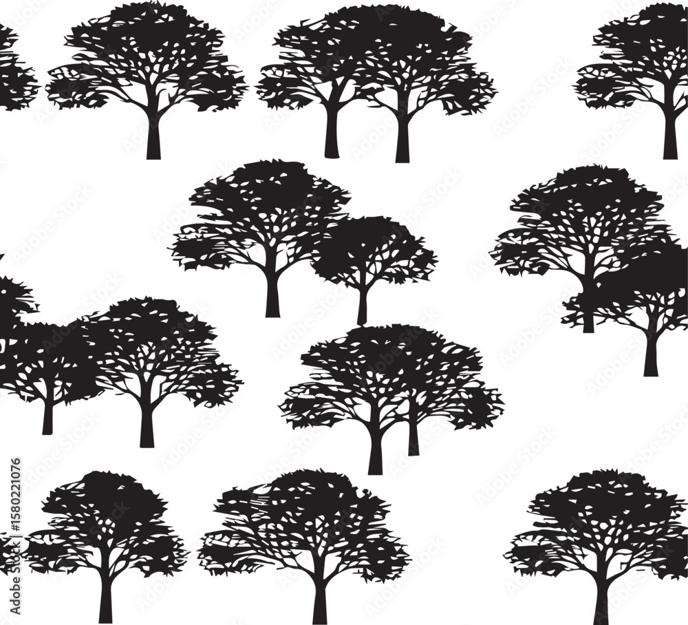 Obraz premium Tree silhouette Vector | Minimalist & Trendy Tree Silhouette Design | Unique & Stylish Tree Artwork for Vector design 