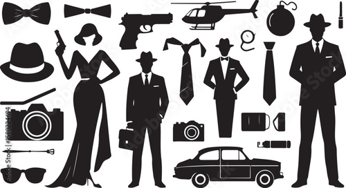 Spy agents and accessories secret agent espionage