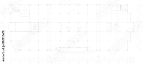 vector illustration of architectural engineering design layout site plan hall hall of modern multi-storey hotel building with elevator