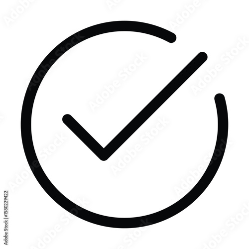 Outline checklist icon to check, verify, or confirm tasks
