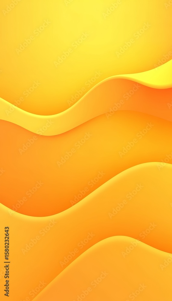 Fototapeta premium Soft Citrus Gradient Background with Monochromatic Wave Texture for Minimalist Design Use