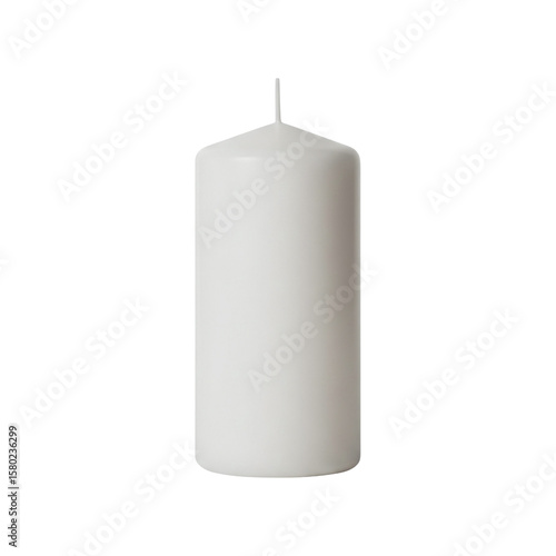 Canvas-taulu White pillar candle for decoration
